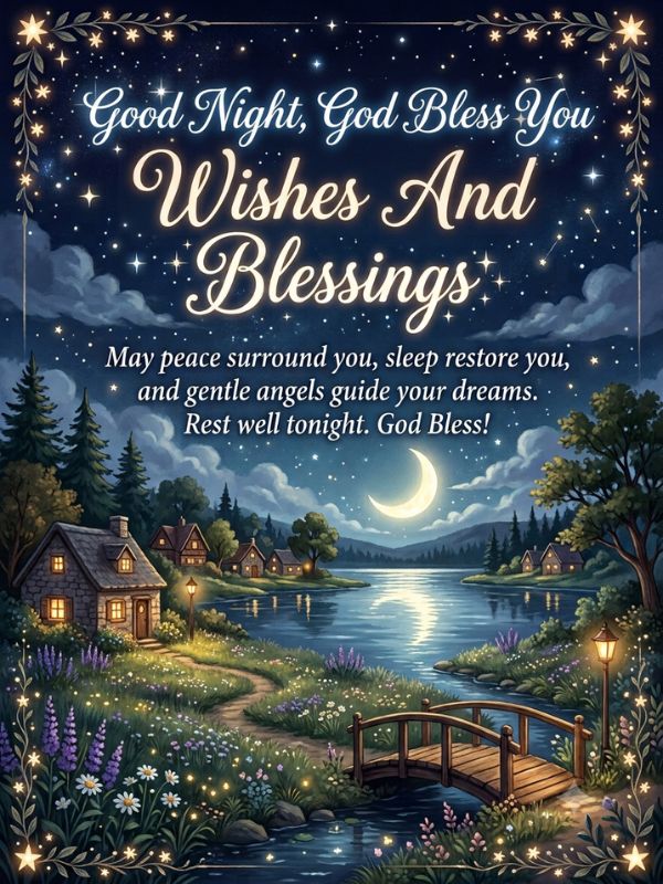 Good Night, God Bless You Wishes And Blessings