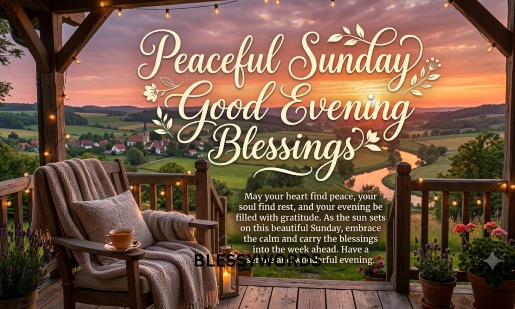 Peaceful Sunday Good Evening Blessings