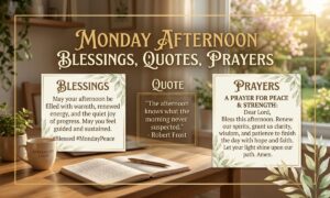 Monday Afternoon Blessings, Quotes, Prayers