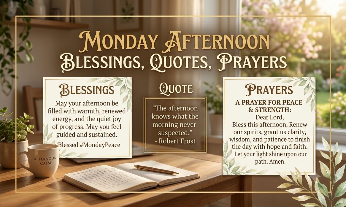 Monday Afternoon Blessings, Quotes, Prayers