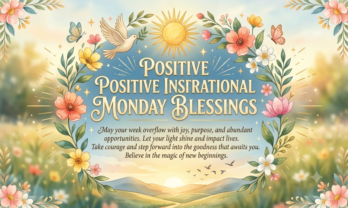Positive Inspirational Monday Blessings
