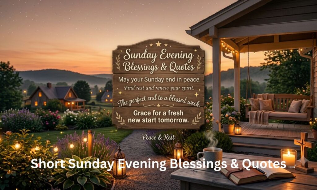 Short Sunday Evening Blessings & Quotes